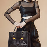 "The Black Cat" Leather Handbag