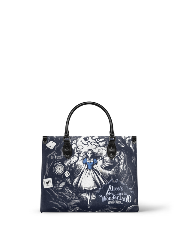 "Down the Rabbit Hole" - Black Interior - Leather Handbag