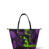 "Frankenstein" Lablight Violet Leather Tote Bag