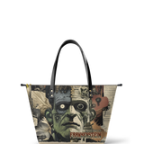 "Frankenstein" Old Parchment Leather Tote Bag