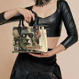 "Frankenstein" Old Parchment - Black Interior - Small Leather Handbag