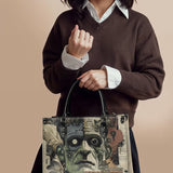 "Frankenstein" Old Parchment - Black Interior - Leather Handbag