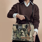 "Frankenstein" Old Parchment - Black Interior - Leather Handbag