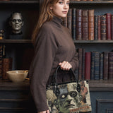 "Frankenstein" Old Parchment - Black Interior - Leather Handbag