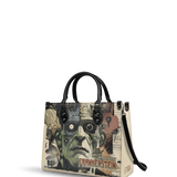 "Frankenstein" Old Parchment - Black Interior - Leather Handbag