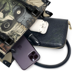 "Frankenstein" Old Parchment - Black Interior - Small Leather Handbag