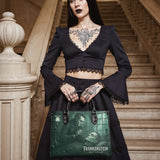 "Frankenstein" Mortuary Moss - Black Interior - Leather Handbag