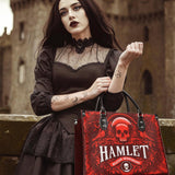 "Hamlet" The Red Room - Black Interior - Leather Handbag