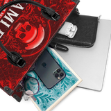 "Hamlet" The Red Room - Black Interior - Leather Handbag