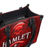 "Hamlet" The Red Room - Black Interior - Small Leather Handbag
