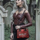 "Hamlet" The Red Room - Black Interior - Small Leather Handbag