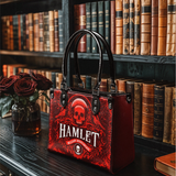 "Hamlet" The Red Room - Black Interior - Small Leather Handbag