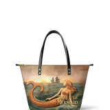 "Mermaid’s Sacrifice" Leather Tote Bag