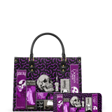"The Codex of Gothic Tales" Violet Echo Leather Handbag Deal