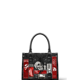 "The Codex of Gothic Tales" Black Widow’s Kiss - Black Interior - Small Leather Handbag