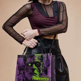 "Frankenstein" Lablight Violet - Black Interior - Leather Handbag
