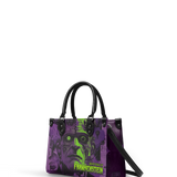 "Frankenstein" Lablight Violet - Black Interior - Small Leather Handbag
