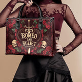 "Romeo And Juliet" Poison Rose - Black Interior - Leather Handbag