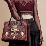 "Romeo And Juliet" Poison Rose - Black Interior - Leather Handbag