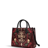"Romeo And Juliet" Poison Rose - Black Interior - Leather Handbag