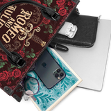 "Romeo And Juliet" Poison Rose - Black Interior - Leather Handbag