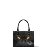 "The Black Cat" - Black Interior - Small Leather Handbag