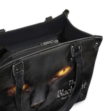 "The Black Cat" - Black Interior - Small Leather Handbag