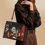 "The Codex of Gothic Tales" Deadlight Black - Black Interior - Leather Handbag