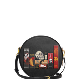 "The Codex of Gothic Tales" Deadlight Black Circle Crossbody Bag