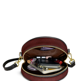 "The Crimson Codex" Circle Crossbody Bag