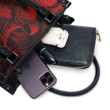 "The Masque Of The Red Death" - Black Interior - Small Leather Handbag