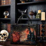 "The Tell-Tale Heart" - Black Interior - Leather Handbag