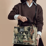 "Frankenstein" Old Parchment Leather Handbag