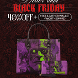 "Frankenstein" Lablight Violet Leather Handbag Deal