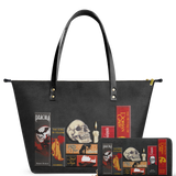 "The Codex of Gothic Tales" Deadlight Black Leather Tote Bag Deal