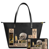 Lovecraftian Black Leather Tote Bag Deal