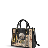 Lovecraftian Black Leather Handbag