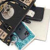 Lovecraftian Black Leather Handbag