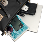 Lovecraftian Black Leather Tote Bag