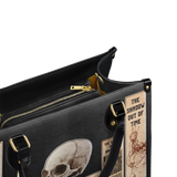 Lovecraftian Black Leather Handbag