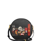 "The Codex of Gothic Tales" Deadlight Black Circle Crossbody Bag