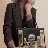 Lovecraftian Black Leather Handbag