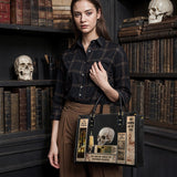 Lovecraftian Black Leather Handbag