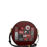 "The Crimson Codex" Circle Crossbody Bag