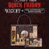 Lovecraftian Black Leather Handbag Deal