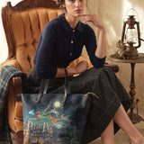 "Neverland Sky" Leather Tote Bag