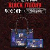 "Poe's Library" Midnight Ink Small Leather Handbag Deal