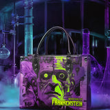 "Frankenstein" Lablight Violet - Black Interior - Leather Handbag