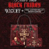 "Romeo And Juliet" Poison Rose Leather Handbag Deal
