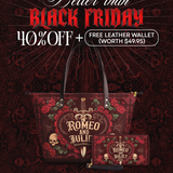 "Romeo And Juliet" Poison Rose Leather Tote Bag Deal